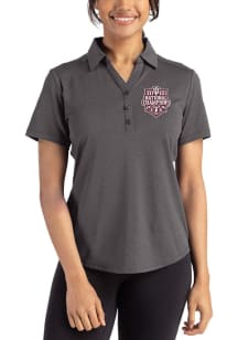 Cutter and Buck Indiana Hoosiers Womens Red 2025 CFP National Champions Forge Eco Polo Short Sleev..