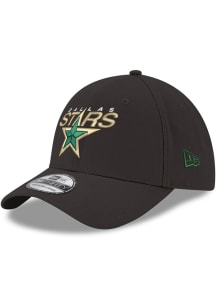 New Era Dallas Stars Mens Black Team Primary Logo 39THIRTY Flex Hat