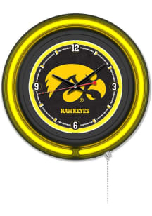 Iowa Hawkeyes Double Neon Wall Clock