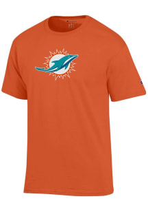 Champion Miami Dolphins Orange Jersey Short Sleeve T Shirt