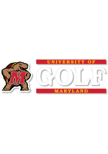 Maryland Terrapins 6x2 Golf Auto Decal - Red