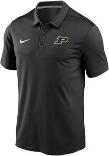 Nike Purdue Boilermakers Mens Black Primary Logo Victory Short Sleeve Polo
