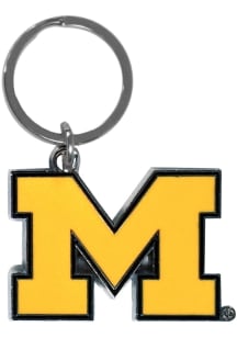 Michigan Wolverines Enameled Keychain - Yellow