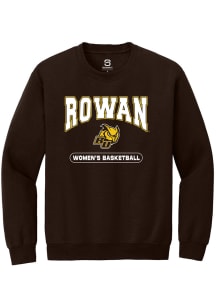 Summit Sportswear Rowan University Mens Brown Womens Basketball Long Sleeve Crew Sweatshirt