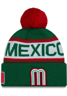 New Era Mexico Kelly Green 2026 World Baseball Classic Cuff Pom Mens Knit Hat
