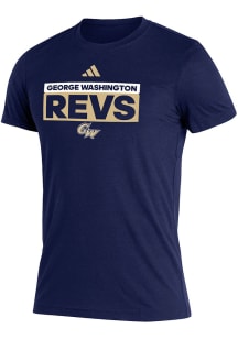 Adidas George Washington Revolutionaries Light Blue Blend Short Sleeve T Shirt