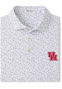 Peter Millar Houston Cougars Mens White Buzzer Beater Short Sleeve Fashion Polo