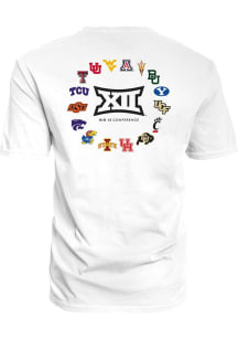 Blue 84 Big 12 White Best Schools Circle Short Sleeve T Shirt