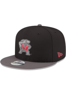 New Era Maryland Terrapins Black Black Graphite Color Pop GCP 9FIFTY Mens Snapback Hat
