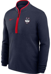 Nike UConn Huskies Mens Navy Blue Victory Long Sleeve Qtr Zip Pullover
