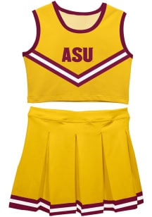 Vive La Fete Arizona State Sun Devils Toddler Girls Gold Ashley 2 Pc Sets Cheer