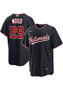 James Wood Washington Nationals Mens Replica Alt Jersey - Navy Blue