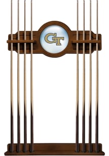 GA Tech Yellow Jackets Solid Wood Cue Rack Pool Table