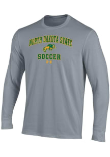 Under Armour North Dakota State Bison Grey Soccer Performance Long Sleeve T Shirt