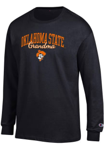 Champion Oklahoma State Cowboys Black Grandma Script Jersey Long Sleeve T Shirt