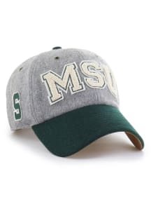 47 Michigan State Spartans Block Clean Up Adjustable Hat - Grey