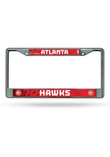 Atlanta Hawks Decal Chrome License Plate Frame - Silver