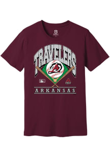 Summit Sportswear Arkansas Travelers Maroon Homefield Short Sleeve Fashion T Shirt