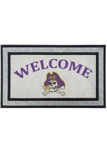 East Carolina Pirates Welcome 18x30 Door Mat