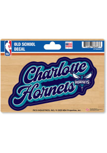 Charlotte Hornets 4x6 Vintage Auto Decal - Purple