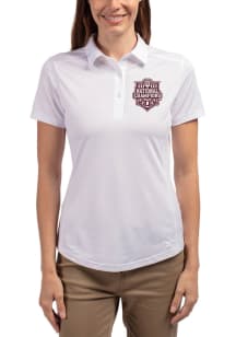 Cutter and Buck Indiana Hoosiers Womens White 2025 CFP National Champions Prospect Short Sleeve Po..