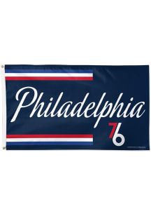 Philadelphia 76ers 2025 City Edition 3x5 Grommet Silk Screen Grommet Flag - Blue