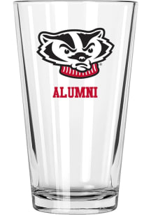 Wisconsin Badgers Alumni 16 oz Pint Glass - White