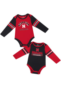 Colosseum Nebraska Cornhuskers Baby Red Snickers LS One Piece