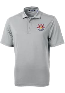 Cutter and Buck New York Red Bulls Grey Virtue Eco Pique Big and Tall Polo