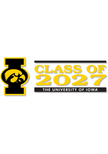 Iowa Hawkeyes 6x2 Class of 2027 Auto Decal - Gold