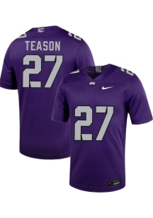 Michael Teason  Nike TCU Horned Frogs Purple Football NIL Game Football Jersey