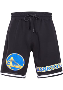 Pro Standard Golden State Warriors Mens Black Chenille Shorts