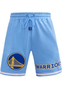 Pro Standard Golden State Warriors Mens Blue Chenille Shorts