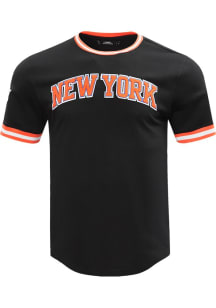 Pro Standard New York Knicks Black Chenille Striped Short Sleeve Fashion T Shirt