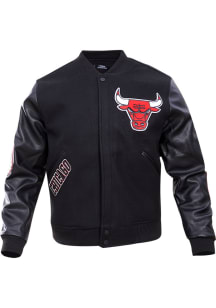 Mens Chicago Bulls Pro Standard Mens Wool Varsity Heavyweight Jacket - Black