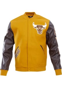 Mens Chicago Bulls Pro Standard Mens Wool Varsity Heavyweight Jacket - Brown