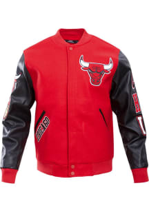 Mens Chicago Bulls Pro Standard Mens Wool Varsity Heavyweight Jacket - Red