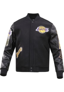 Mens Los Angeles Lakers Pro Standard Mens Wool Varsity Heavyweight Jacket - Black