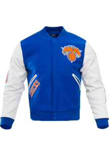 Mens New York Knicks Pro Standard Mens Wool Varsity Heavyweight Jacket - Blue