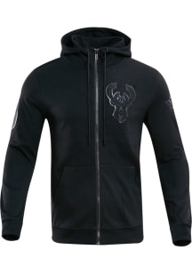 Pro Standard Milwaukee Bucks Mens Black Tonal Long Sleeve Full Zip Jacket