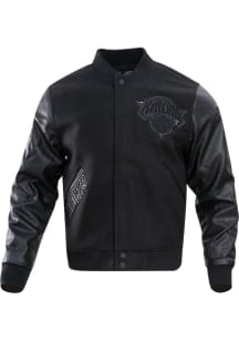 Mens New York Knicks Pro Standard Mens Tonal Heavyweight Jacket - Black