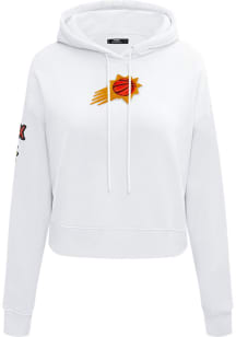 Pro Standard Phoenix Suns Womens White Classic Cropped Hooded Sweatshirt