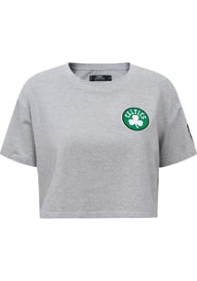 Pro Standard Boston Celtics Womens Grey Boxy Short Sleeve T-Shirt