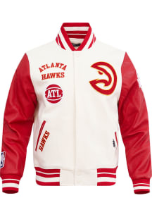 Mens Atlanta Hawks Pro Standard Mens Retro Wool Varsity Heavyweight Jacket - White