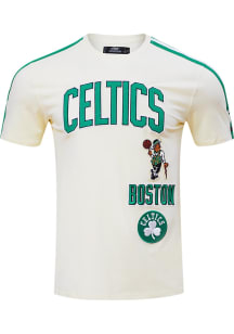 Pro Standard Boston Celtics White Retro Chenille Short Sleeve Fashion T Shirt