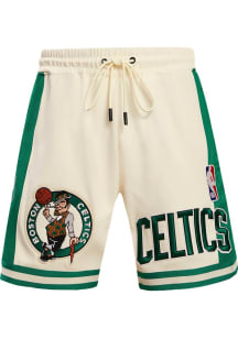 Pro Standard Boston Celtics Mens White Retro Chenille Shorts