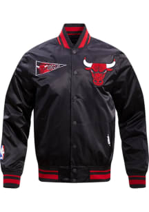 Pro Standard Chicago Bulls Mens Black Retro Satin Light Weight Jacket