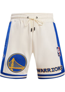 Pro Standard Golden State Warriors Mens White Retro Chenille Shorts