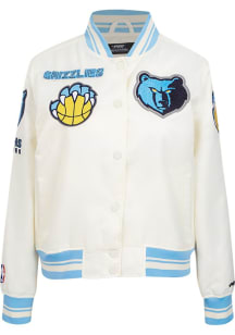 Pro Standard Memphis Grizzlies Womens White Retro Satin Light Weight Jacket