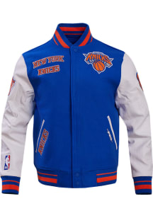 Mens New York Knicks Pro Standard Mens Retro Wool Varsity Heavyweight Jacket - Blue